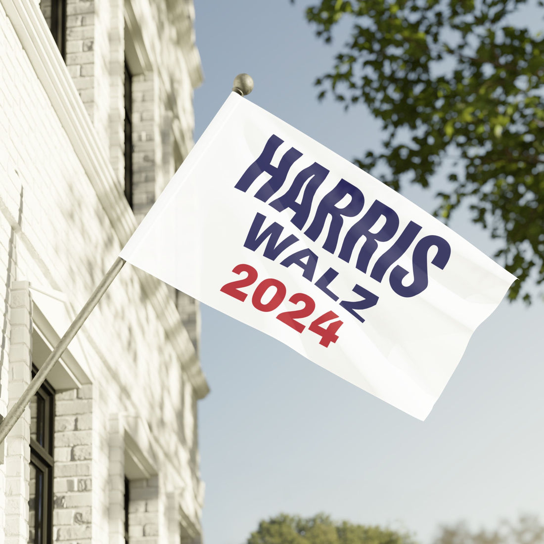 Ticket 2024 - Harris / Walz White Flag