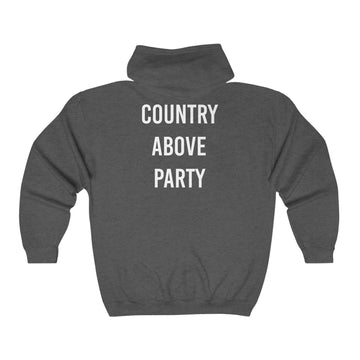 Country Over Party - Harris / Walz Unisex Zip Hoodie