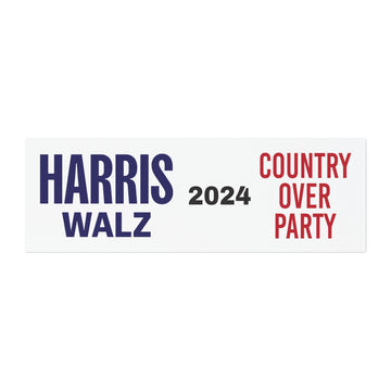 Country Over Party - Harris / Walz  Car Magnet