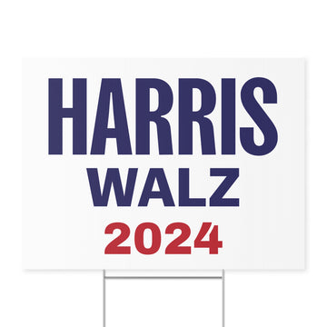 Ticket 2024 - Harris/Walz White Yard Sign