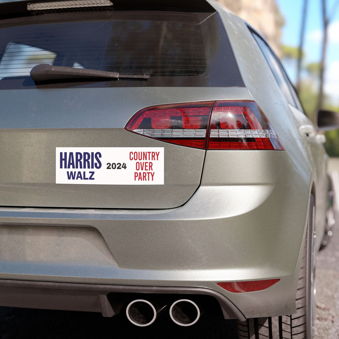 Country Over Party - Harris / Walz  Car Magnet