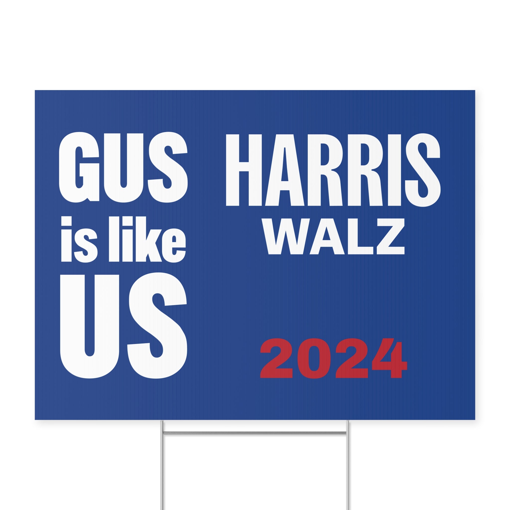 Like Us - Harris/Walz Blue Yard Sign